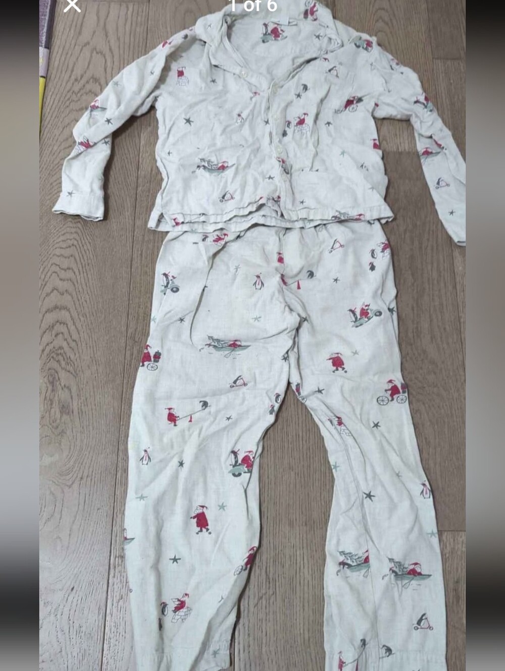 The Little White Company London Kids Christmas Organic 100% Cotton Pjs